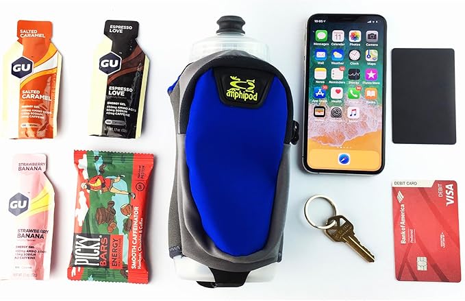 Amphipod Hydraform Ergo-Lite Ultra 20 oz. Handheld Water Bottle, BPA-Free Hydration/Fuel Bottle, Endurance Runners & Walking