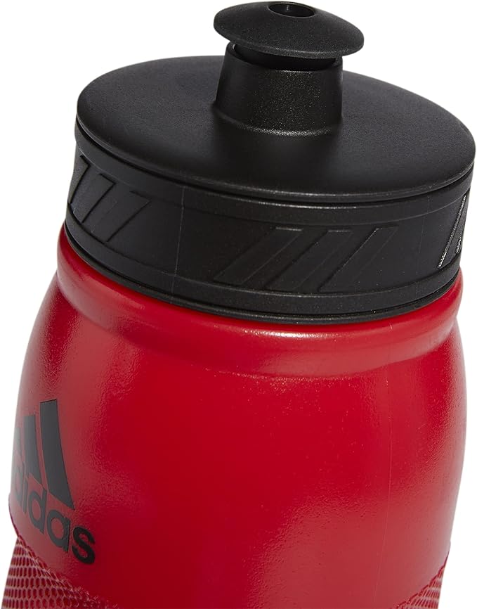 adidas 750 ML (28 oz) Stadium Refillable Plastic Sport Water Bottle, Scarlet Red/Black, One Size