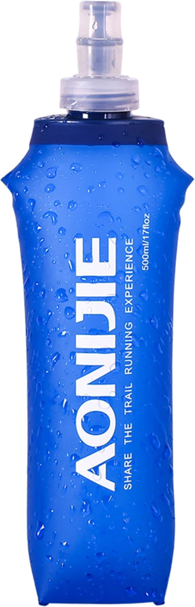 Azarxis TPU Soft Flask Running Collapsible Water Bottles BPA-Free Running Flask 250ml / 500ml for Hydration Pack - Ideal for Running Hiking Cycling Climbing (500ml/16.9oz)