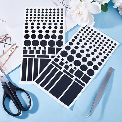CREATCABIN 2 Sheet LED Light Blocking Stickers LED Covers Blackout Stickers Light Dimming LED Filters Dimming Sheets Stickers for Routers TV Clocks Electrical Appliances window Black 7.87x3.93Inch