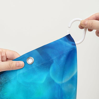 AILONEN Girls Shower Curtain for Bathroom, Rainbow Smoky Love Printed Bathroom Curtain Decor,Women Colorful Bath Curtain Polyester Waterproof Bathroom Curtain with 12 Hooks(72" W*72" H)