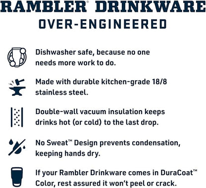 YETI Rambler 46 oz Bottle, Vacuum Insulated, Stainless Steel with Chug Cap, Agave Teal