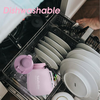 40 OZ Motivational Water Bottle with Straw and Paracord Handle 1.2L Silicone Sports Water Bottle with Time Marker(Purple)