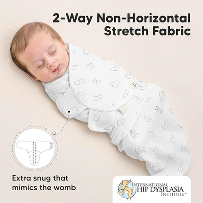 3-Pack Organic Baby Swaddle Sleep Sacks - Newborn Swaddle Sack, Ergonomic Baby Swaddles 0-3 Months, Swaddles for Newborns, Baby Sleep Sack, Baby Swaddle Blanket Wrap,Baby Essentials (ABC Land Cloud)