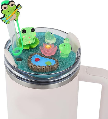 ADAH Charms Compatible with Stanley Cup Accessories,Charms for Stanley Cups H1.0&H2.0 Accessories 40oz with Silicone Straw Cover (G)