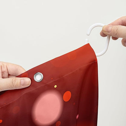 AILONEN Red Rose Hearts Printed Shower Curtain,Romantic Rose Lover Couple Bath Curtain,Fantasy Love Hearts Red Curtain for Bathroom Decor 72" W x 96" H,Waterproof