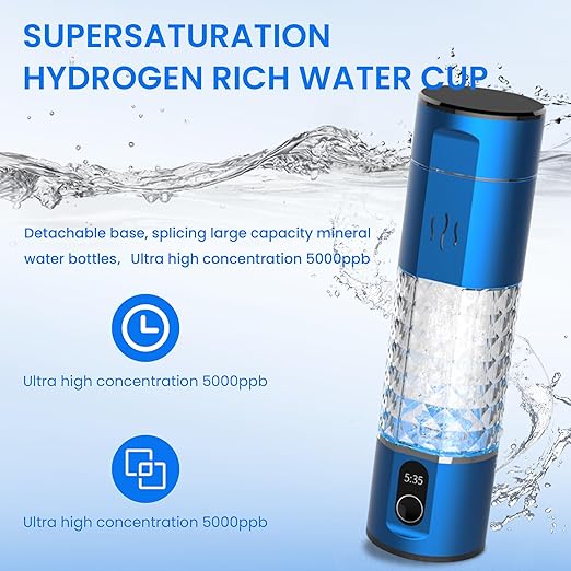 290ml Hydrogen Water Bottles 5000 BBP Hydrogen Water Bottle Generator 5min Quick Electr Portable Hydrogen Water Bottle Ionizer