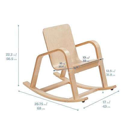 ECR4Kids Bentwood Rocking Chair, Kids Furniture, Natural