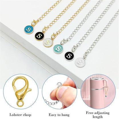 6PCS Letter Charm Accessories for Stanley Cup, Name ID Letter Handle Charm for Stanley Handle Identification Letter Pendant Handle Decoration for Stanley Tumbler Charms (Letter S)