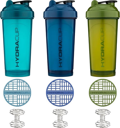 Hydra Cup OG [6 Pack] 28 oz Shaker Bottles for Protein Shakes, Shaker Cups with Ball Blender Whisk, BPA Free (Multicolor Set)