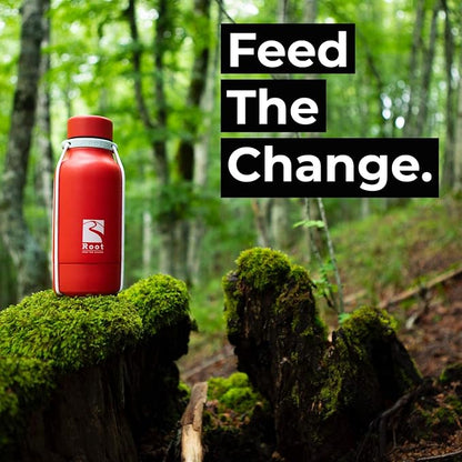 Root FTC Bottle Thermal Flask Stainless Steel Double Wall, Anti Drop Cap, Shockproof Bottom, Bungee Cords, 530 ml, 700 ml and 940 ml - Hot (20h) / Cold (24h)