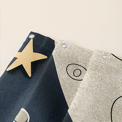 AILONEN Cute Llama Shower Curtain for Kids,Galaxy Llama Print Bath Curtain Gifts for Boys Girls,Polyester Waterproof for Bathroom with 12 Plastic Hooks 72" W*72" H