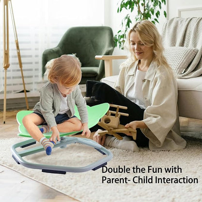 Autism Kids Swivel Chair, Spinning Chair for Kids Sensory, Kids Swivel Chair Sensory, Sensory Toy Chair, Carousel Spin Sensory Chair, Training Body Coordination (Light Green)