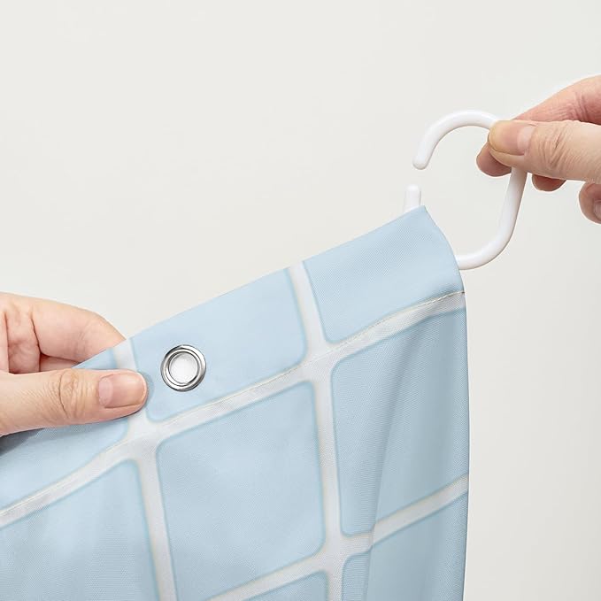 AILONEN Cute Shower Cat Shower Curtain for Kids Boys,Funny Singing Cat Waterproof Fabric Shower Curtain for Bathroom,Cartoon Bathing Kitten Animal Shower Curtain Set with Hooks,72" W*78" H