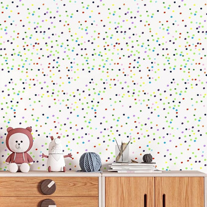 Amaonm Removable 15.8 x 98.4inch Wall Decals DIY Wallpaper Wall Stickers Murals Decor for Kids Babys Girls Bedroom Teens Nursery Living Room Door Desk Decoration (Dot)