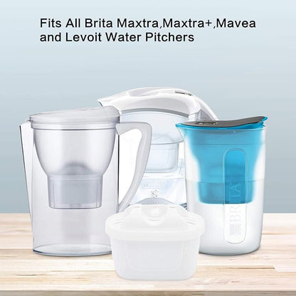 Anmumu 1001122 Replacement Filter for Mavea 1001122 Maxtra and LEVOIT Pitcher Water Filter cartridges with Lead&Arsenic Removal (6 Pack)