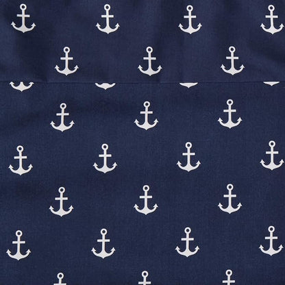 Amazon Basics Kid's Soft Easy-Wash Lightweight Microfiber 3-Piece Sheet Set, Toddler, Navy, White Anchors