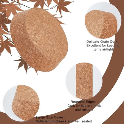 OLYCRAFT 2pcs Cork Bottle Stoppers 4.7 inch Wooden Tapered Cork Plug Wood Corks Lids Bottle Lids Cork Stoppers Wine Bottle Stoppers Wood Jar Cork for Kitchen Wedding Favor Canning