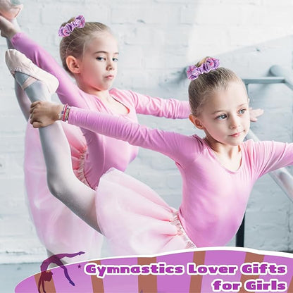 4 Pieces Sports Gifts Set - Hair Scrunchies, Elastic Hair Bands, Ball Charm Bracelet, Zipper Pouch, and Tumbler for Women