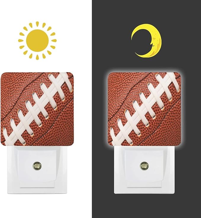 LED Night Lights Lamp with Dusk to Dawn Sensor, Full Frame Rugby Ball Night Lamp, Night Lights Plug Into Wall for Kids Room, Bedroom, Bathroom, Kitchen, Hallway