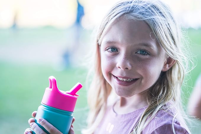 Simple Modern Insulated Straw Lid - Fits All Summit and Hydro Flask Wide Mouth Water Bottle Sizes - Insulated Splash Proof Cap for 10, 12, 14, 16, 18, 20, 22, 24, 32, 40, 64 & 84 oz - Winter White