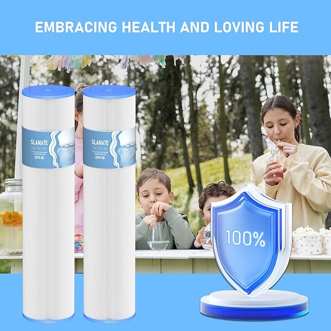 20" x 4.5" Whole House Pleated Sediment Water Filter Compatible with Well Water, Replacement Cartridge for ECP5-BB, AP810-2, HDC3001, SPC-45-1005, CP5-BB, ECP1-20BB, 2 Pack