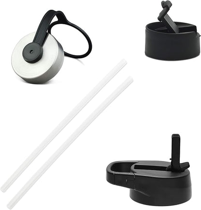 IRON °FLASK Camping & Hiking Hydration Flask, Wide Mouth, 3 Straw Lids, Stainless Steel Outdoor Water Bottle, Double Walled, Insulated Thermos, Metal Canteen - Fire, 40 Oz