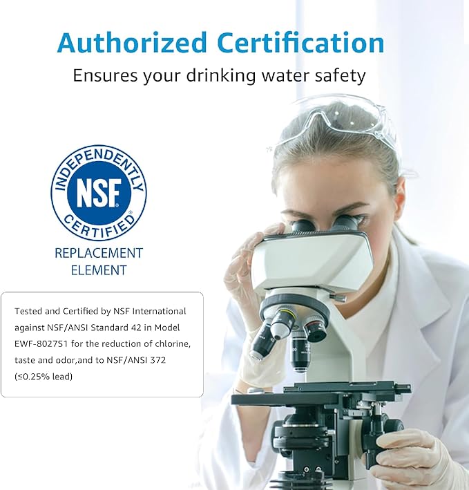 AQUA CREST FQK1K Under Sink Water Filter, 1350 Gallons, Replacement for GE FQK1K, FQK2J, GXK185K and GX1S50R (Pack of 2)