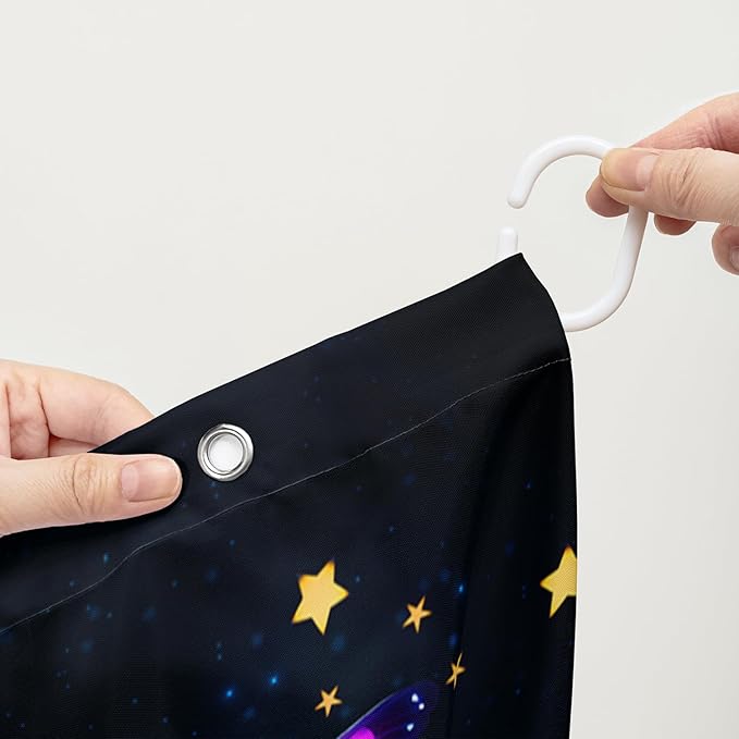 AILONEN Tree of Life Shower Curtain for Bathroom,Glowing Butterfly Starry Bath Curtain,Modern Tree Floral Print Curtain Decoration Waterproof with 12 Plastic Hooks for Boys Girls Adults 72" W*84" H