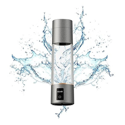2024 Newest Hydrogen Rich Water Cup Generator Portable Rechargeable Healthy Water Bottle New SPE PEM Technology Water Ionizer with Beautiful LED Indicator Up to 3000 ppb (270ML)