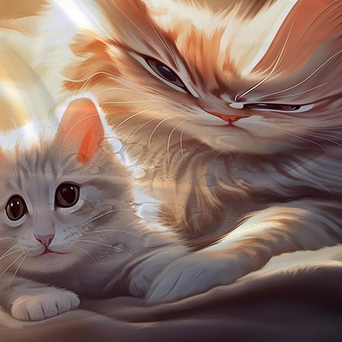 AILONEN 3D Kawaii Cat Shower Curtain, Beautiful Kittens with Flower Shower Curtain for Kids Girl Boys Bathroom Decor,Cute Pet Animal Cat Lover Waterproof Shower Curtains Sets with Hooks,72" W*72" H