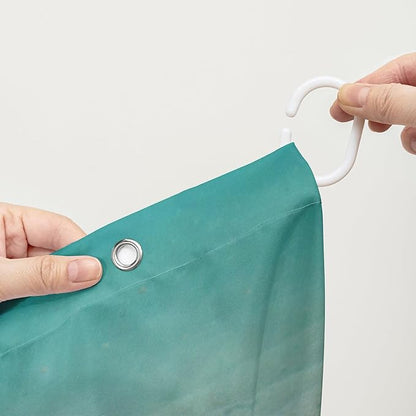 AILONEN Sea Turtle Shower Curtain,Beach Ocean Turtle Bath Curtain with 12 Plastic Hooks,Sea Animal Coast Shell Print Bath Curtain Polyester Waterproof 36" W*72" H