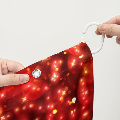 AILONEN Red Rose Shower Curtain for Bathroom,Romantic Rose Flower Waterproof Bath Curtain,Girls Women Curtain Bathroom Decor 48" W x 72" H with 12 Plastic Hooks