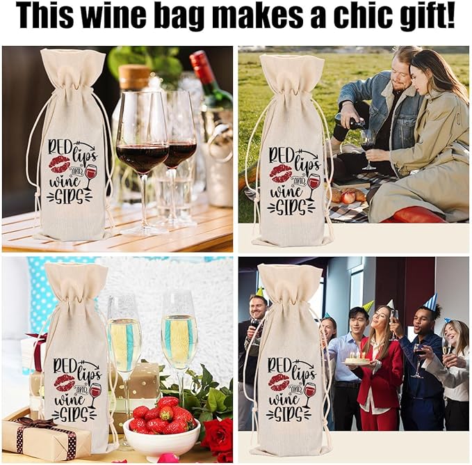 Funny Wine Quotes Wine Bag Wine Tasting Party Supplies for Wine Lovers Women Men Yaya Groom Friend Christmas Birthday Wedding Bachelorrette Party Wine Bags