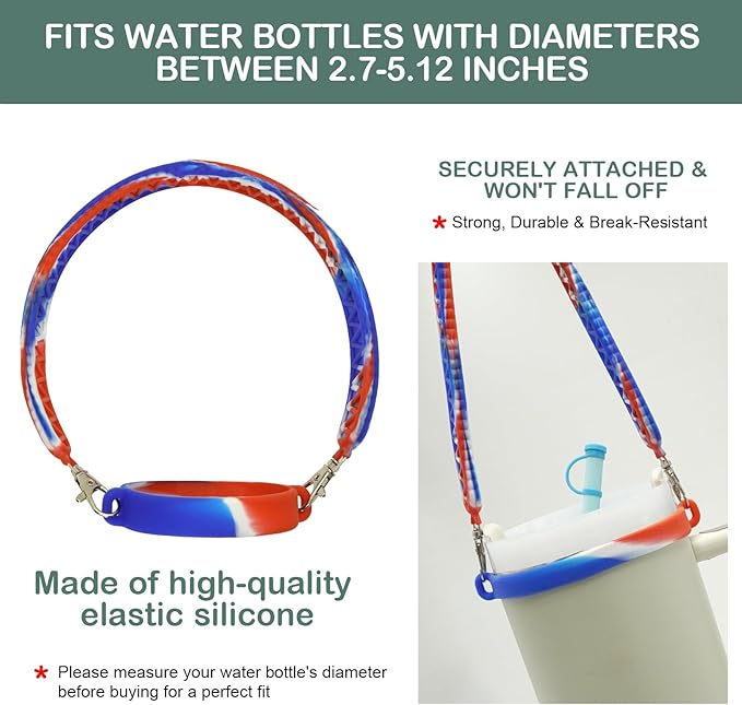 Accessories Set for Stanley 40oz including 6PCS Silicone Spill Proof Stopper 1PCS Straw Cover 1 PCS Siliconce Boot Sleevec 1 PCS Silicone Water Bottle Handle Strap 1PCS Straw & Cleaning Brush