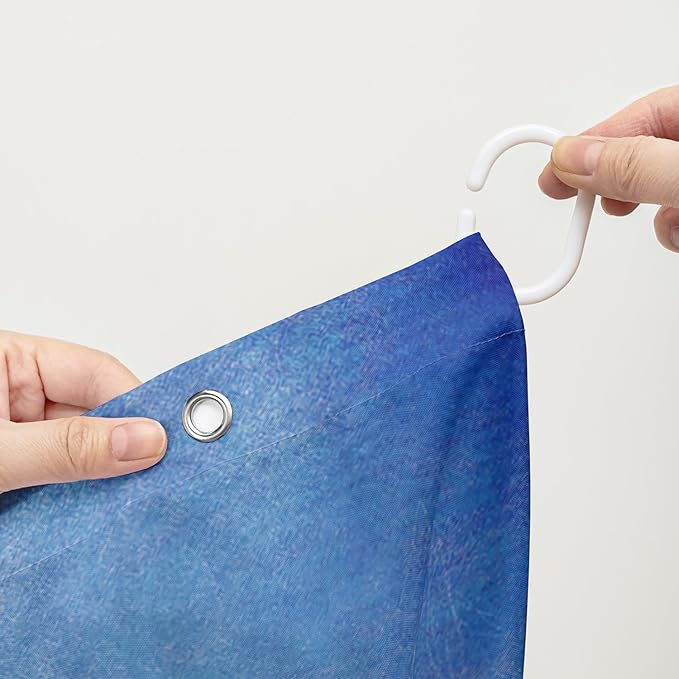 AILONEN Sea Turtle Shower Curtain,Kawaii Sea Turtle Bath Curtain Cloth Fabric Bathroom 36" W*72" H Inch,12 Pack Hooks for Kids,Ocean Animal Themed Bathroom Curtain