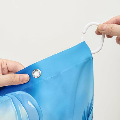 AILONEN Sea Turtle Shower Curtain for Bathroom,Cute Ocean Turtle Shower Curtain with 12 Plastic Hooks,Colorful Coral Jellyfish Print Bath Curtain Polyester Waterproof 36" W*72" H