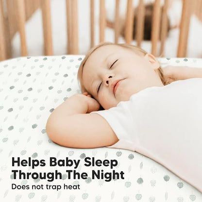 2-Pack Crib Sheets for Boys,Girls - Viscose Derived from Bamboo Fitted Crib Sheet, Organic Baby Crib Sheets, Crib Mattress Sheet,Toddler Bed Sheets,Baby Sheets for Crib Fitted Sheets(Tropic Oasis)