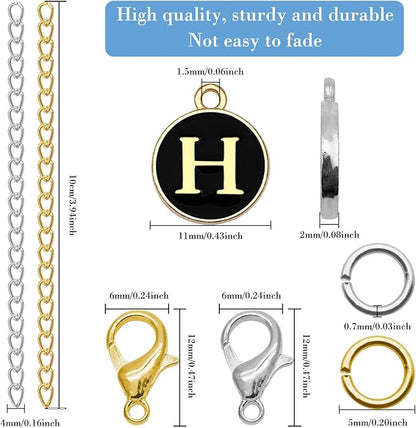 6PCS Letter Charm Accessories for Stanley Cup, Name ID Letter Handle Charm for Stanley Handle Identification Letter Pendant Handle Decoration for Stanley Tumbler Charms (Letter H)