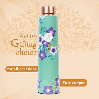Pure Copper Water Bottle Experience the Benefits of MERCAPE® Pure Copper Water Bottle - Joint Less, Leak Proof (900ml) (Classic 2)