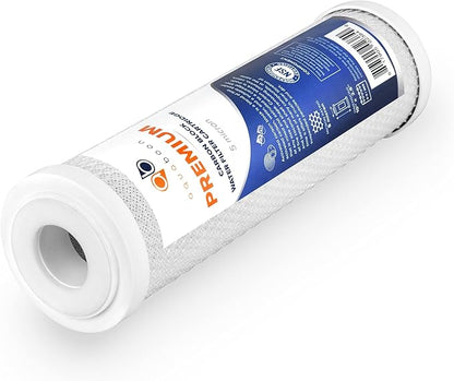 Aquaboon 5 Micron Water Filter 10 x 2.5 - Premium Carbon Block Water Filter - Carbon Water Filter Cartridges - Whole House Water Filter Cartridge Replacement Compatible with FXWTC, WFPFC8002, 3 Pack