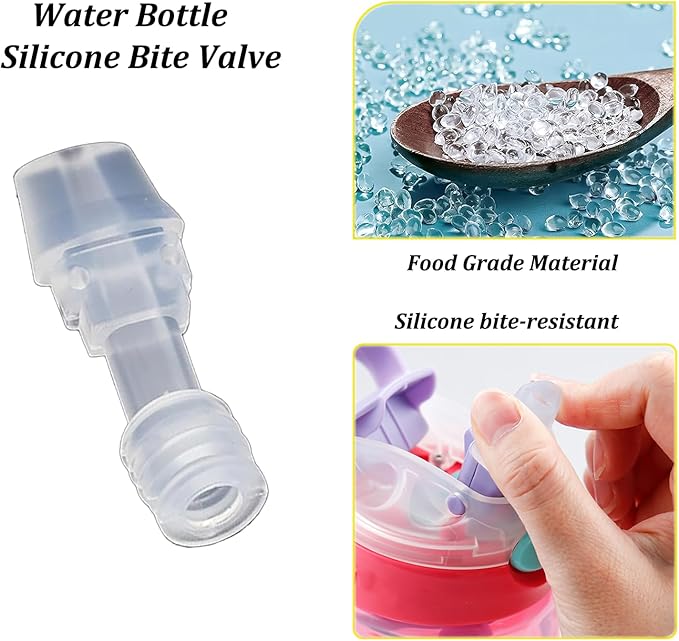 6 Pcs Silicone Bite Valve Replacement for Contigo Water Bottles,Multi-Pack Mouthpiece Repalcement Compatible with Contigo Bottles,Bite Valve Suit for Contigo Bottles Replacement Parts without cup cap