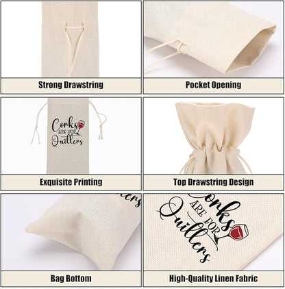 Funny Wine Quotes Wine Bag Wine Tasting Party Supplies for Wine Lovers Women Men Bride Groom Mother Christmas Birthday Wedding Bachelorrette Party Wine Bags