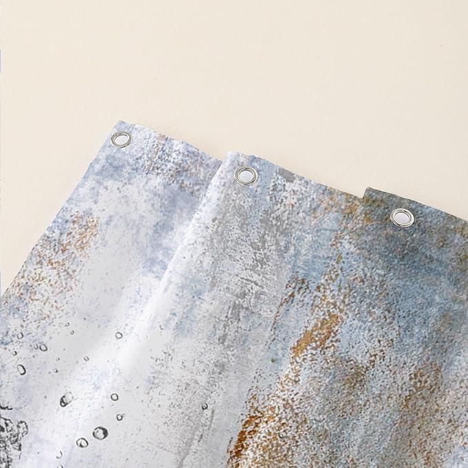 AILONEN Blue Rose Shower Curtain for Girls 3D Rose Water Droplet Retro Bathroom Decor,Modern Rose Flower Couple Lover Women Bath Curtain 36" W*72" H Polyester Waterproof Bathroom Curtain with Hooks