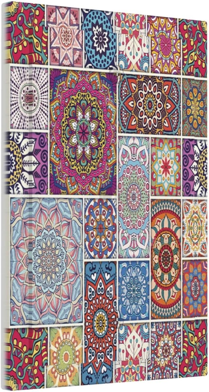 Morocco Talavera Mexican Tiles Printed Colroful Mandala 1 Gang Light Switch Covers No Device Wall Plate Decorative Blank Switchplate Electrical Faceplate for Kitchen Bathroom Bedroom Decor