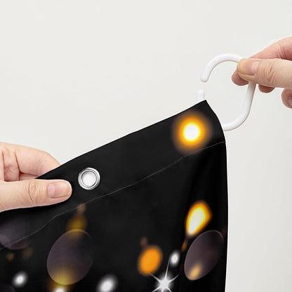 AILONEN Rose Flower Shower Curtain for Bathroom, Glitter Starry Flower Print Bath Curtain,Modern Botanical Floral Butterfly Waterproof Shower Curtain Decoration with 12 Plastic Hooks, 72" W*96" H