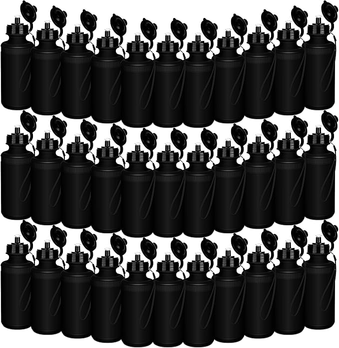 72 Pcs Sports Water Bottles Bulk 20 oz Plastic Water Bottles Reusable Squeeze Water Bottles Team Bottles with Pull Top Cap for Adults Kids Outdoor Cycling Fitness