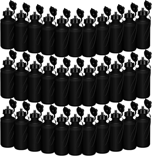 72 Pcs Sports Water Bottles Bulk 20 oz Plastic Water Bottles Reusable Squeeze Water Bottles Team Bottles with Pull Top Cap for Adults Kids Outdoor Cycling Fitness
