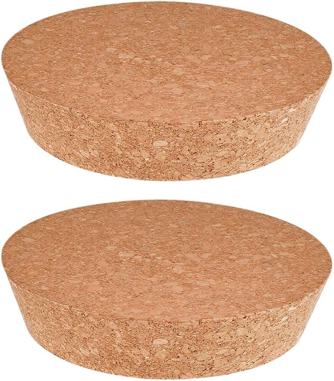 OLYCRAFT 2 Pcs Large Cork Stoppers Tapered Cork Plugs Wood Corks Lids Bottle Lids Cork Stoppers 4.7~5.5 inch Wine Bottle Stoppers Wood Jar Cork for Kitchen Wedding Favor Canning - 3cm Thick
