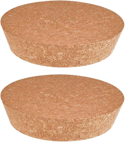 OLYCRAFT 2 Pcs Large Cork Stoppers Tapered Cork Plugs Wood Corks Lids Bottle Lids Cork Stoppers 4.7~5.5 inch Wine Bottle Stoppers Wood Jar Cork for Kitchen Wedding Favor Canning - 3cm Thick